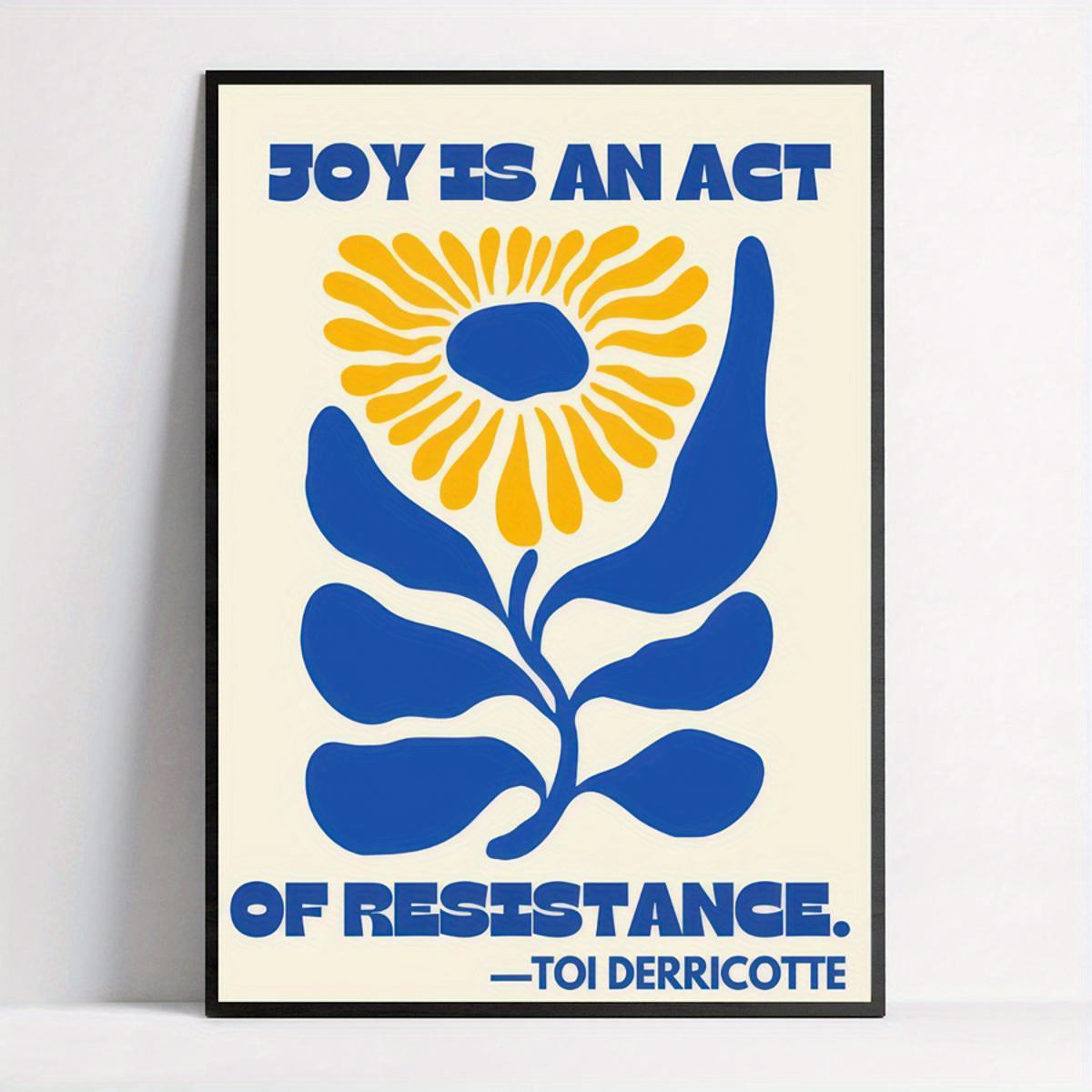 Affiche Joy is an act, style minimaliste, rétro et vintage, pour une décoration chaleureuse.