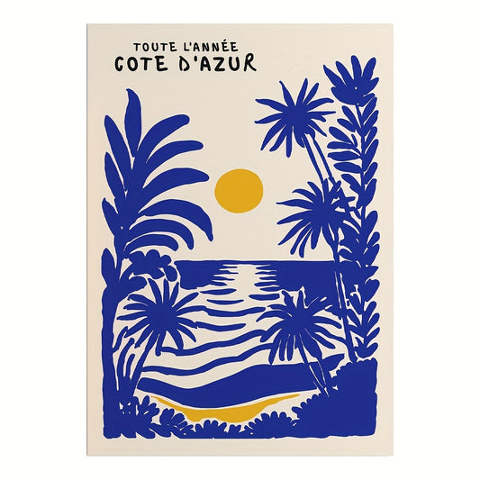 Affiche Côte d'Azur, vintage et moderne, pour une décoration chaleureuse et stylée.