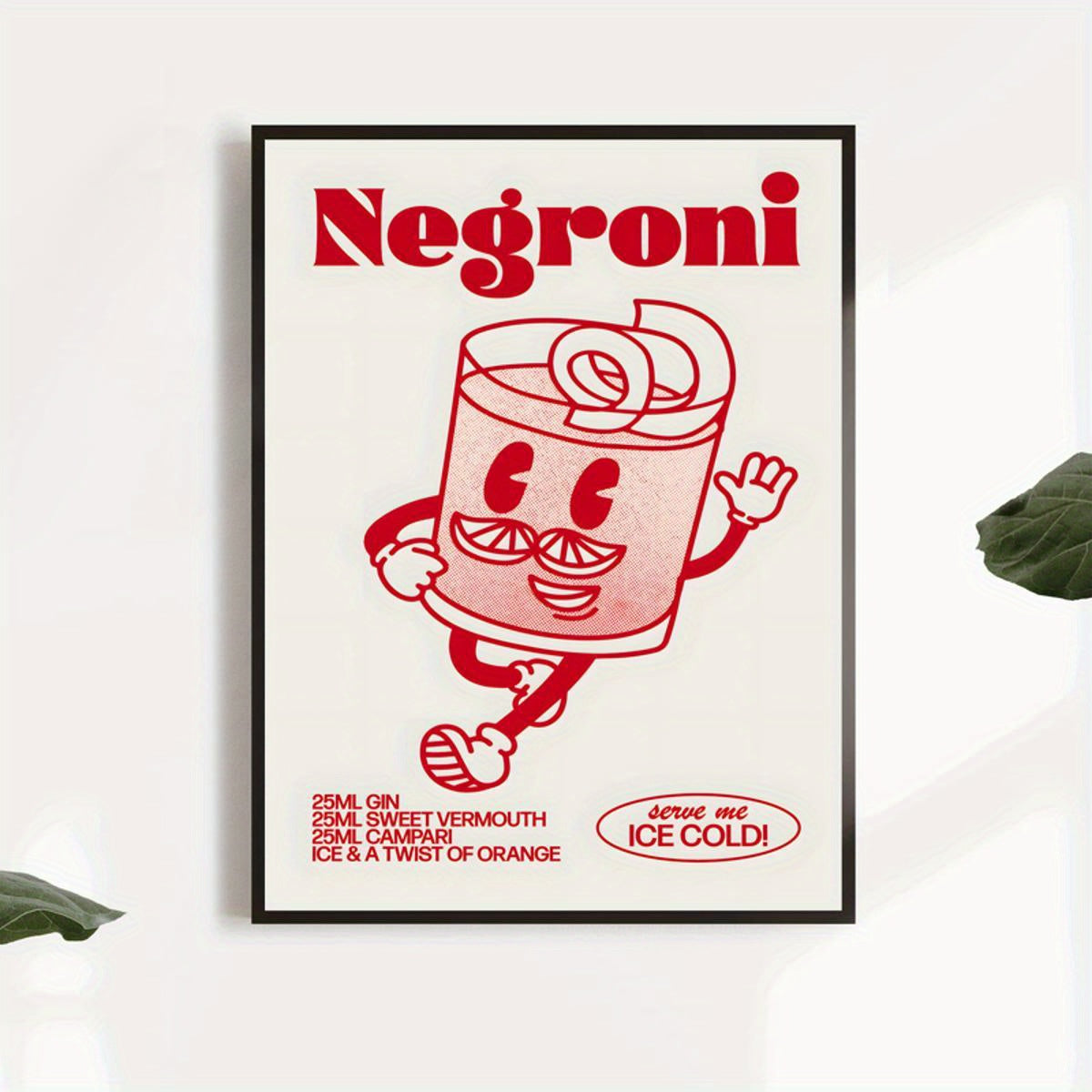 Affiche Negroni Personnage Vidéaste Vintage