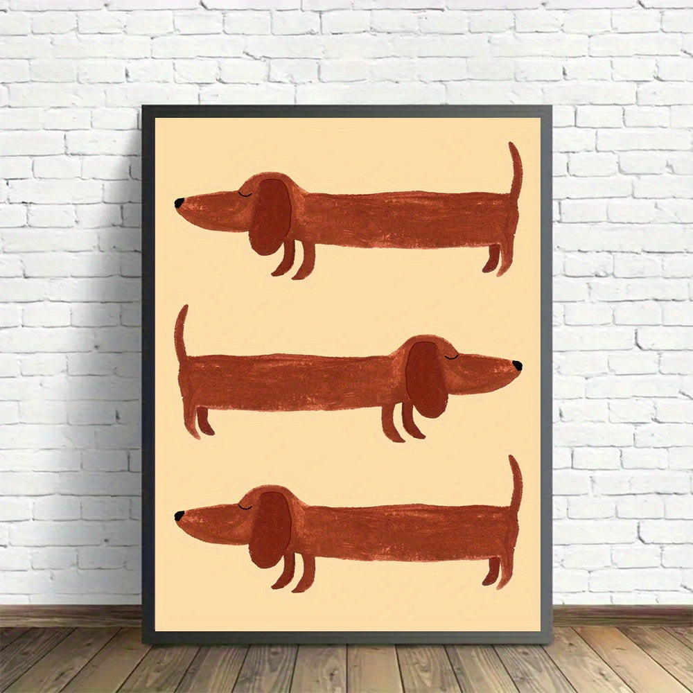 Affiche Chien Saucisse Art Coloré