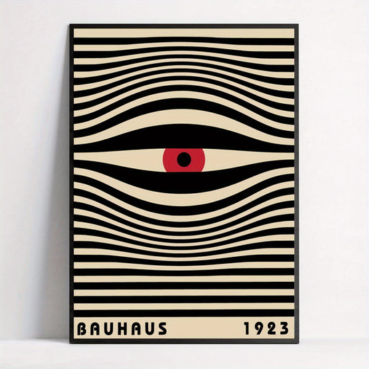 Affiche Bauhaus Oeil Rouge 1923, un poster vintage pour une décoration moderne et chaleureuse.