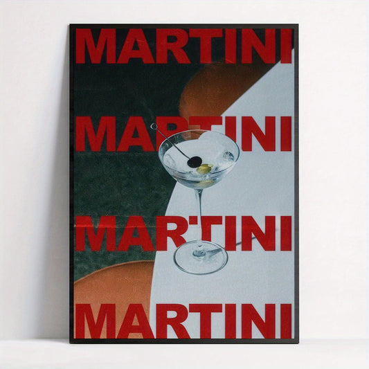 Affiche vintage Martini, un cocktail élégant pour une cuisine chaleureuse et stylée.