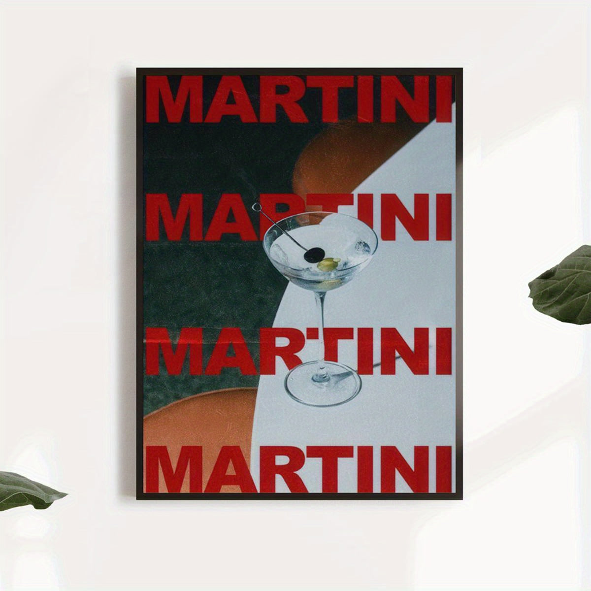 Affiche Vintage Martini Avec Verre Iconique