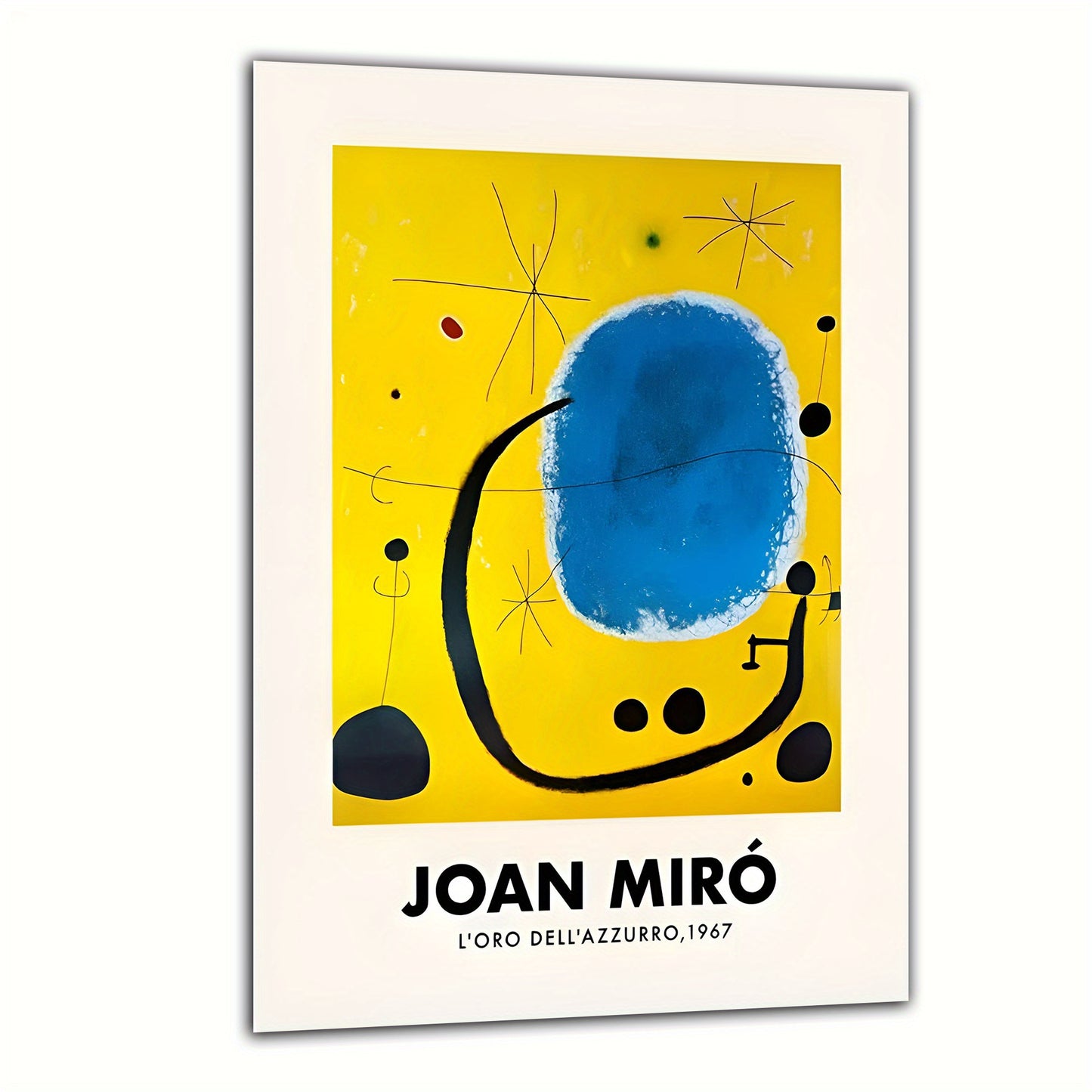 Affiche Joan Miró, L'Oro dell'Azzurro : art abstrait coloré pour une décoration moderne et chaleureuse.