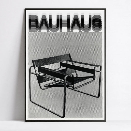 Affiche Bauhaus Abstraite, minimaliste et vintage, pour un design moderne et chaleureux.