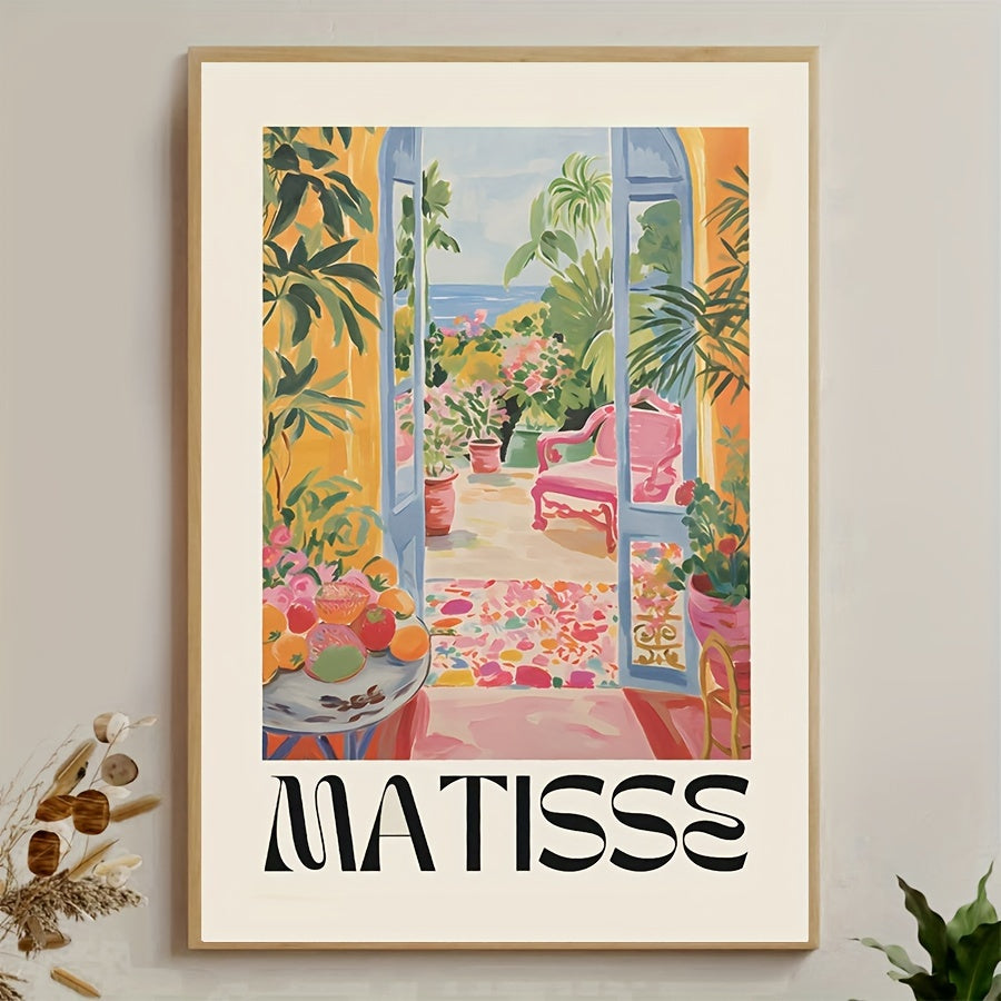 Affiche Matisse - Scène de Jardin Colorée, une beauté provençale pour un été artistique et chaleureux.