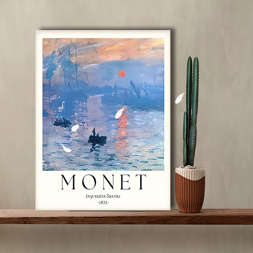 Affiche Monet, impressionniste apaisante, mêlant nature et mer pour une décoration chaleureuse.