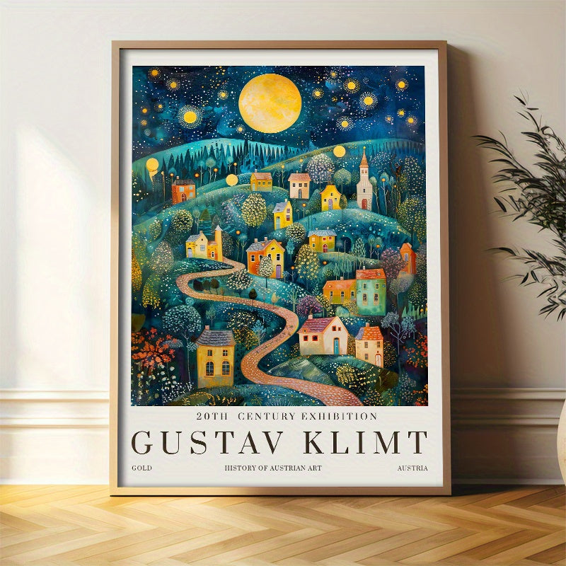 Affiche Gustav Klimt pleine lune, art moderne, ajoutez chaleur à votre chambre avec une touche de nature.