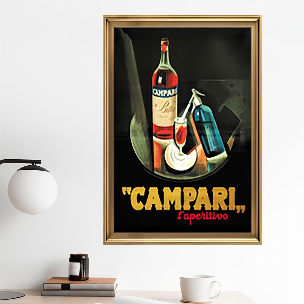 Affiche Campari vintage, éveillez vos sens avec cette décoration chic pour une ambiance chaleureuse.