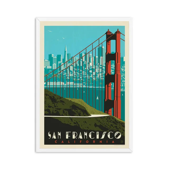 Affiche San Francisco #2, une affiche vintage moderne et design, célébrant la ville iconique.