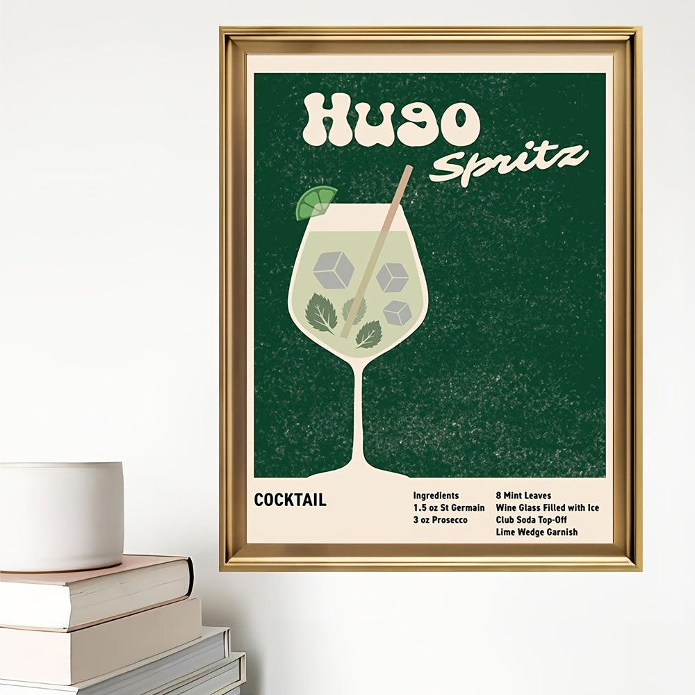 Affiche Hugo Spritz Cocktail Élégant Et Rafraîchissant