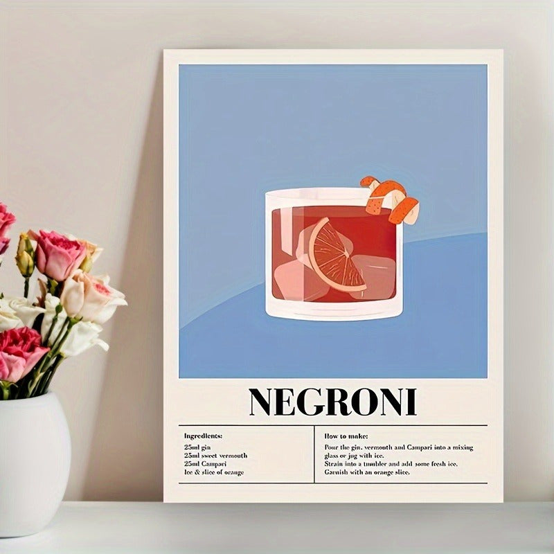 Affiche Negroni : Recette Et Inspiration Cocktail