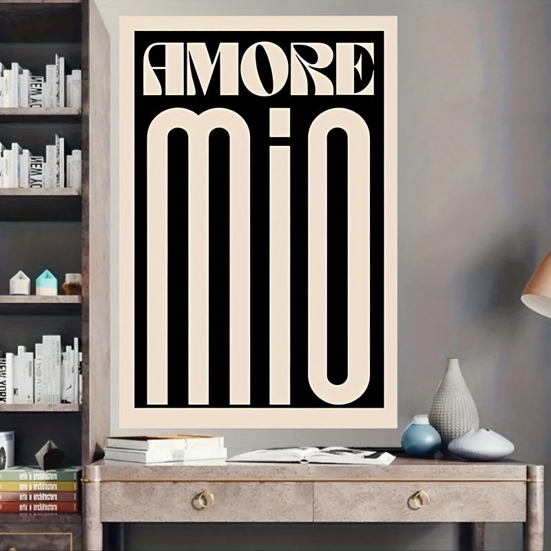 Affiche Amore Mio En Noir Et Blanc