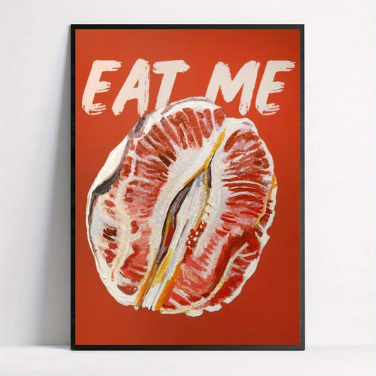 Affiche Eat Me : art visuel sensuel et sexy, célébrant la femme et le féminisme moderne.