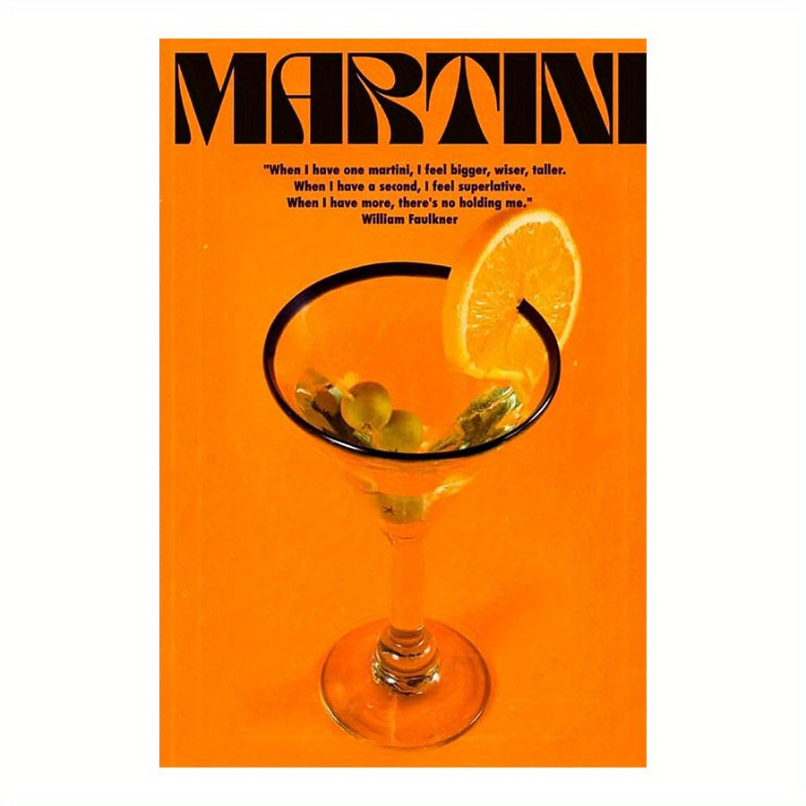 Affiche Martini vintage, éveille la cuisine avec ce cocktail classique et des recettes inspirantes.