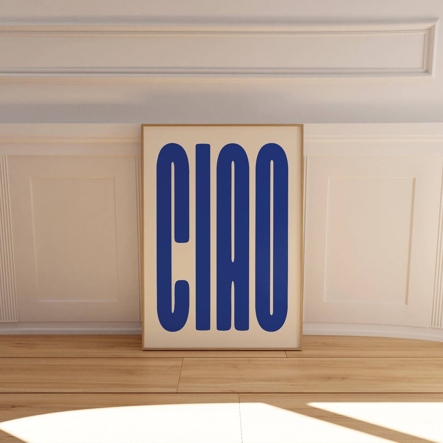 Affiche Ciao Bleue Moderne Pour Décor Intérieur